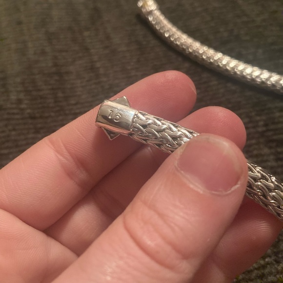 John Hardy Classic Chain Diamond Clasp 16 in. Necklace - Picture 7 of 11